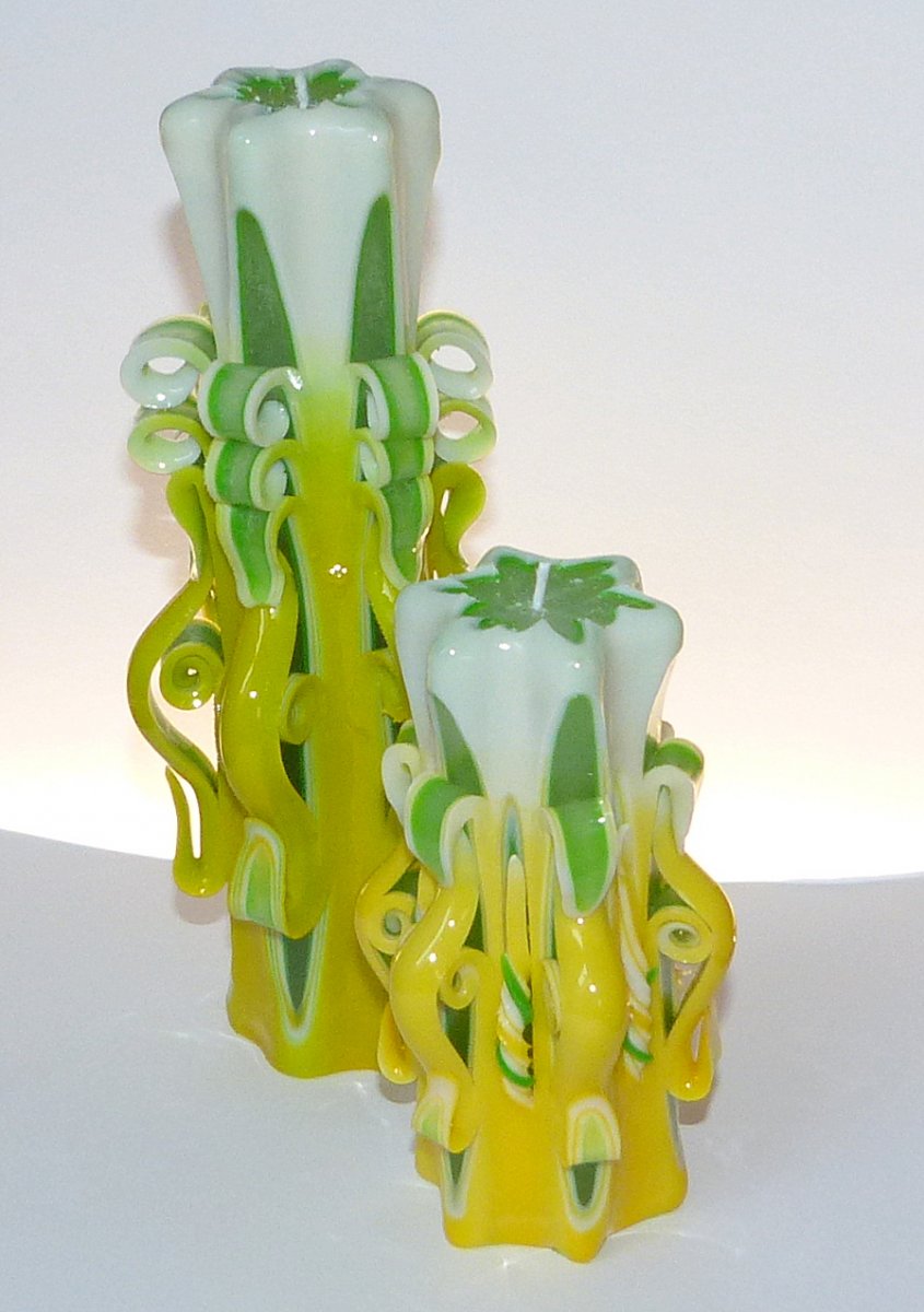 Sada svíček  - žluto-zelená 