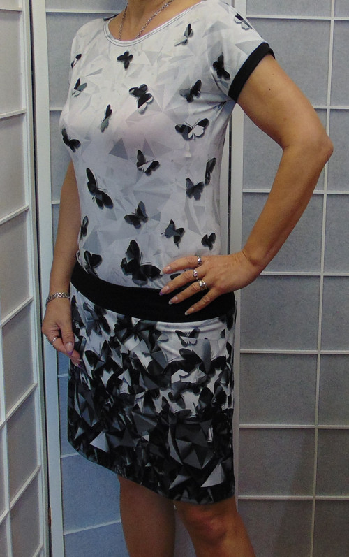 Šaty - černý motýl (viskóza)
