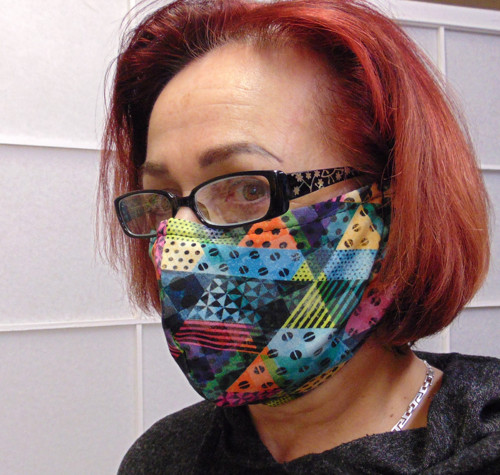 Rouška dámská - vzor triangly 