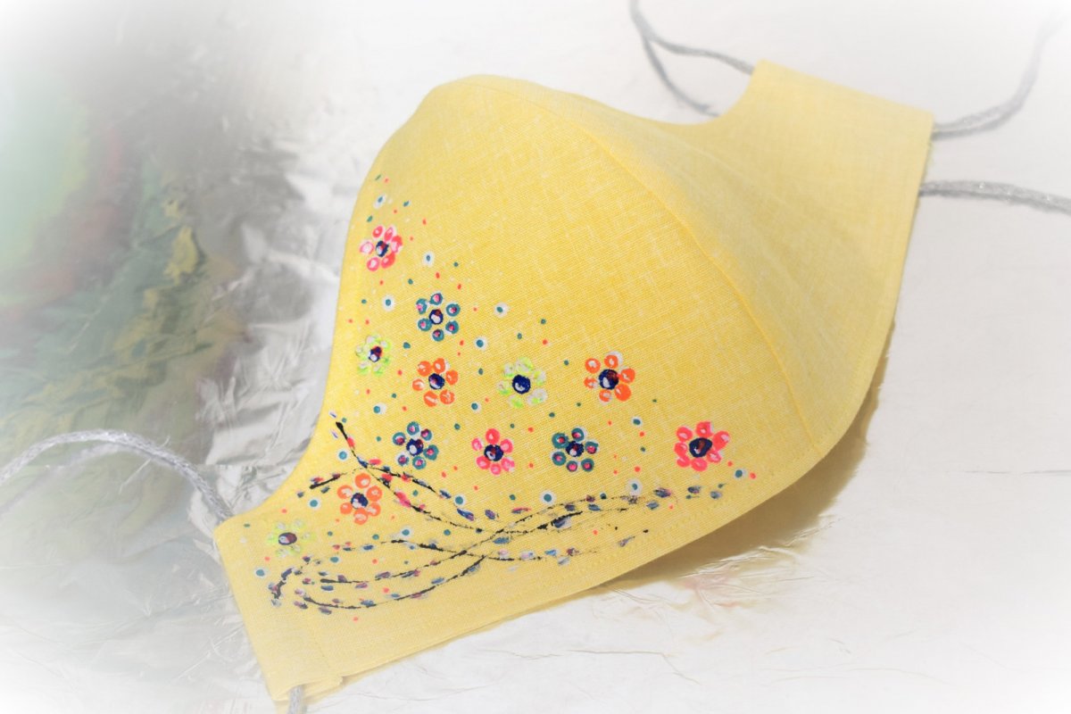 Rouška ručně malovaná 0031