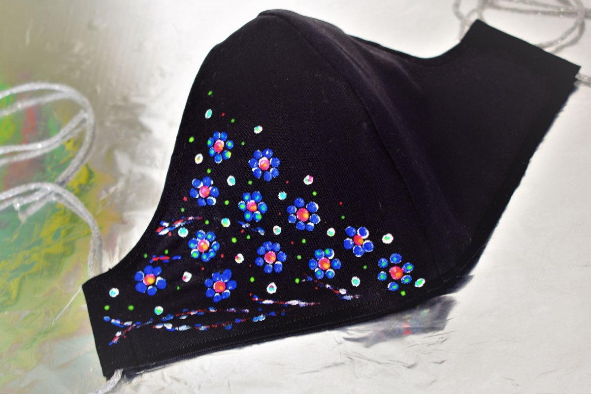 Rouška ručně malovaná 0035