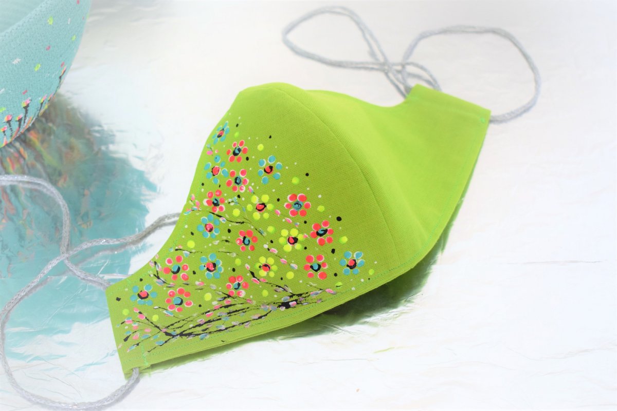 Rouška ručně malovaná 0064