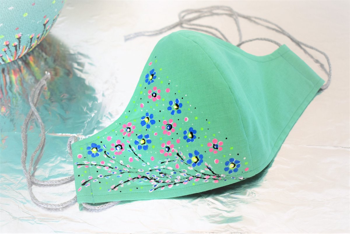 Rouška ručně malovaná 0071