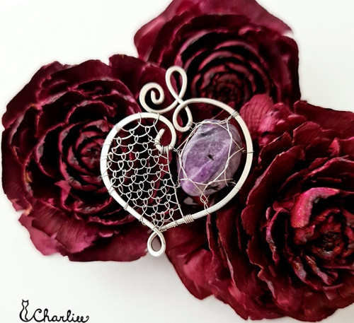 SRDCE - ČAROIT - tepané - chirurgická ocel