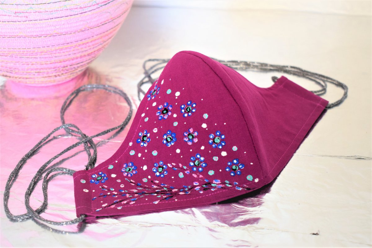 Rouška ručně malovaná 0143