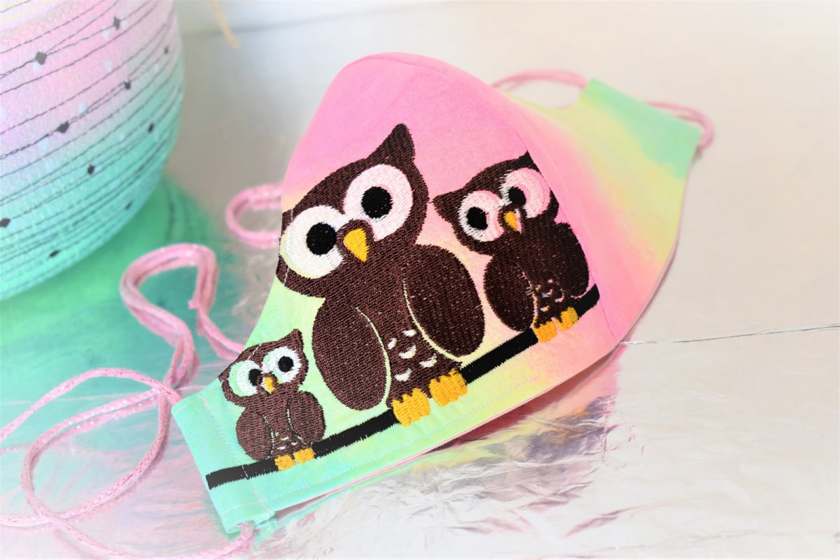  Ručně barvená sovičková rouška 0163