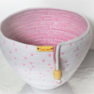 Košík / miska bílý s puntíky 505