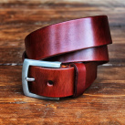 Pánský kožený opasek 4 cm, nerez přezka