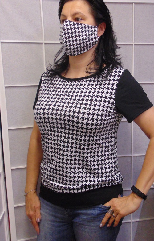 Tričko kohoutí stopa XS - XXXL