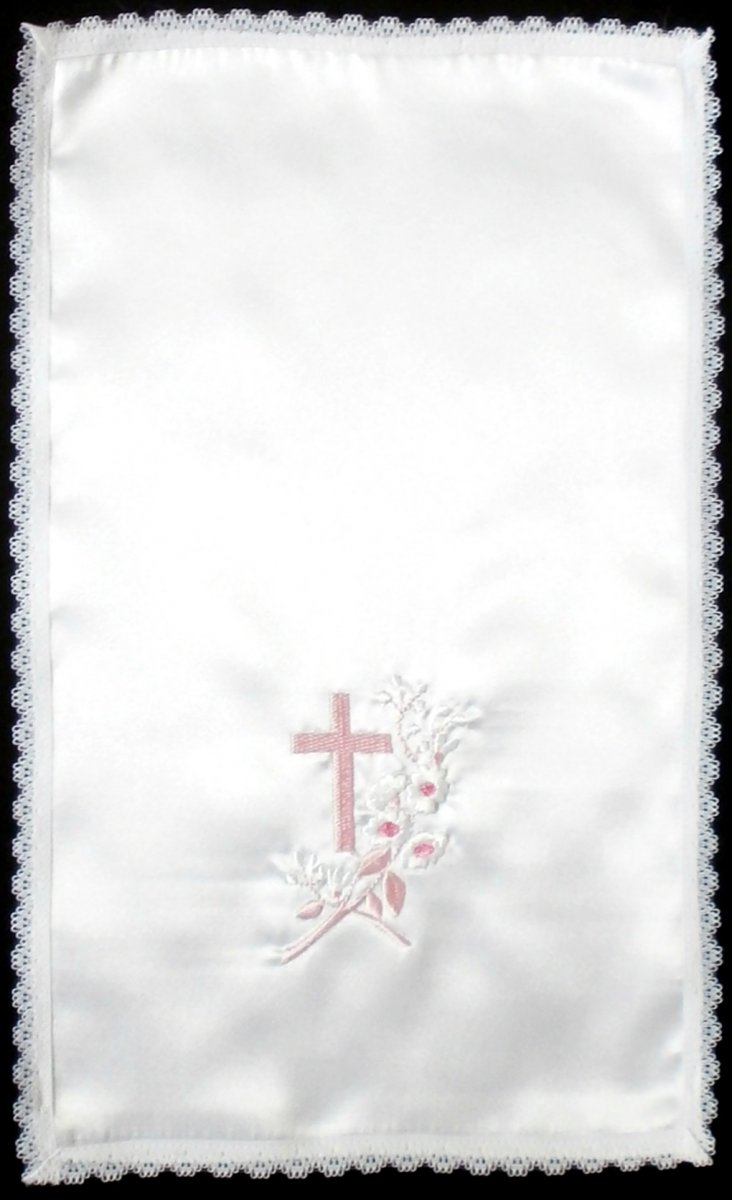 Křestní rouška IV. - růžová