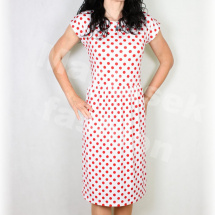 Šaty červeno-bílý puntík vz.546
