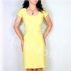 Šaty žluto-bílý puntík vz.545