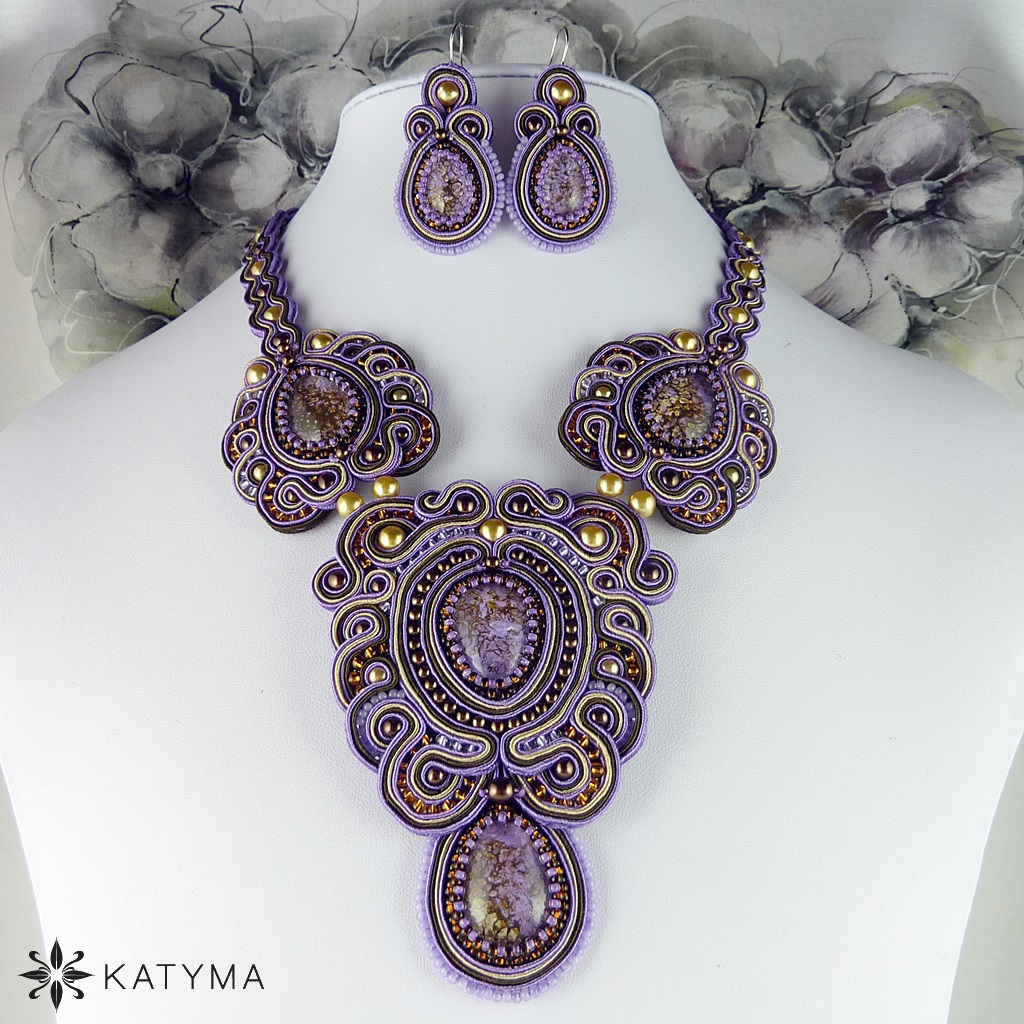 Souprava Slzy z fialového mramoru