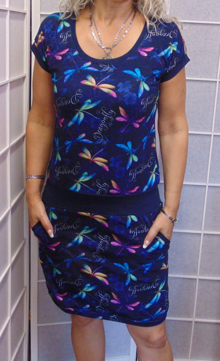 Šaty - vážky (bavlna)