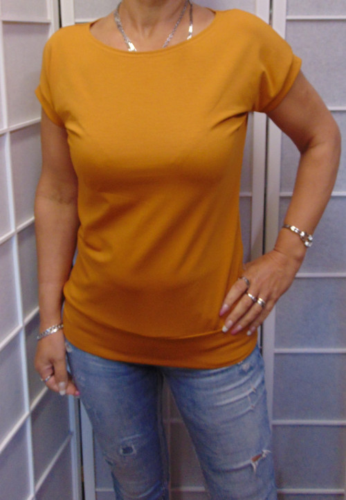 Tričko - barva kurkuma (bavlna)
