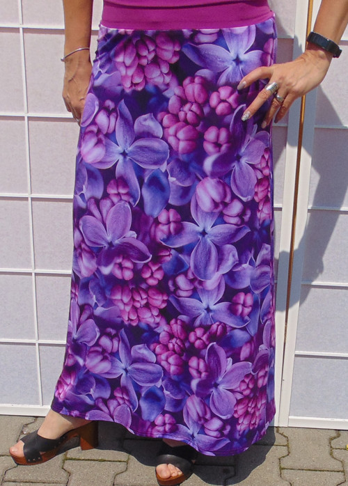 Dlouhá sukně šeřík S - XXL