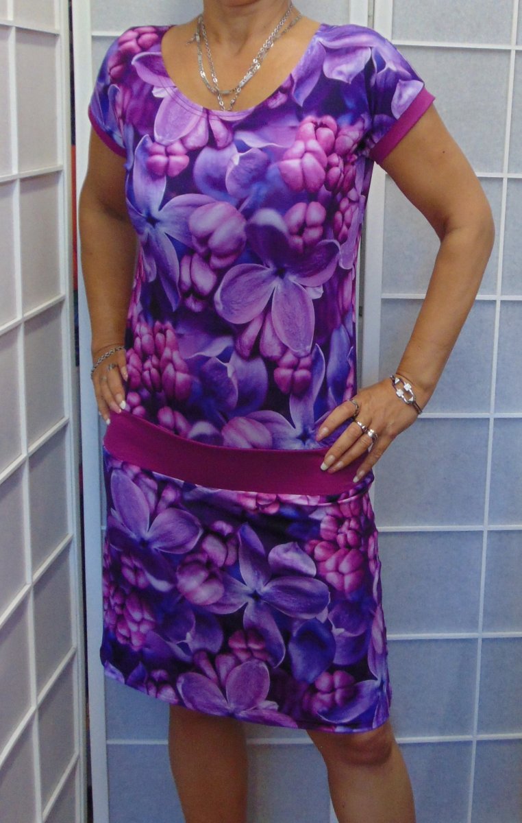 Šaty - šeřík (viskóza)