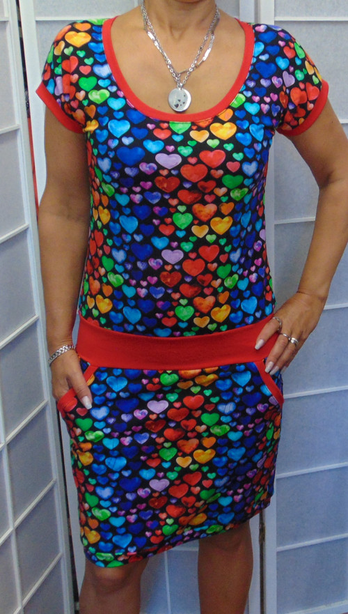 Šaty srdíčka XS - XXXL