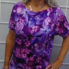 Volné tričko - šeřík (viskóza)