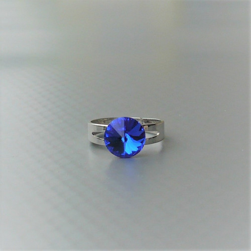Majestic blue Swarovski antialergický prstýnek