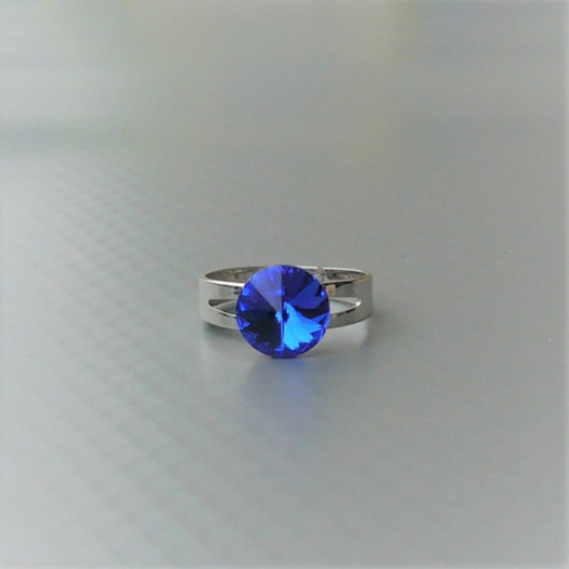 Majestic blue Swarovski antialergický prstýnek