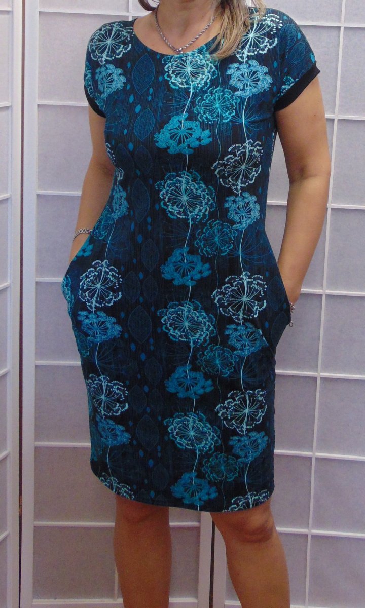 Šaty s kapsami - divoký kmín (bavlna)