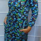 Šaty s kapsami - pomněnky (bavlna)