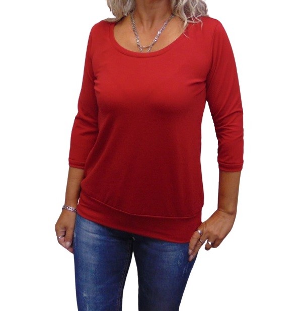 Tričko - barva červená (bavlna)