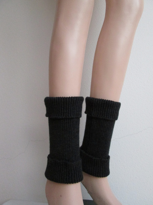 Návleky na nohy krátké - antracitové