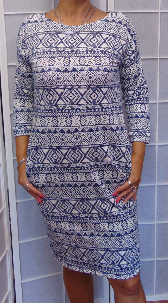 neŠaty s kapsami aztécký vzor S - XXXL