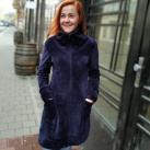 Dlouhý kabátek - barva tmavě modrá, velikost S/M - MAXI SLEVA:)