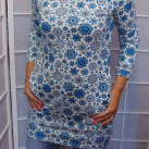 Tunika s kapsami - sněhové vločky (bavlna)