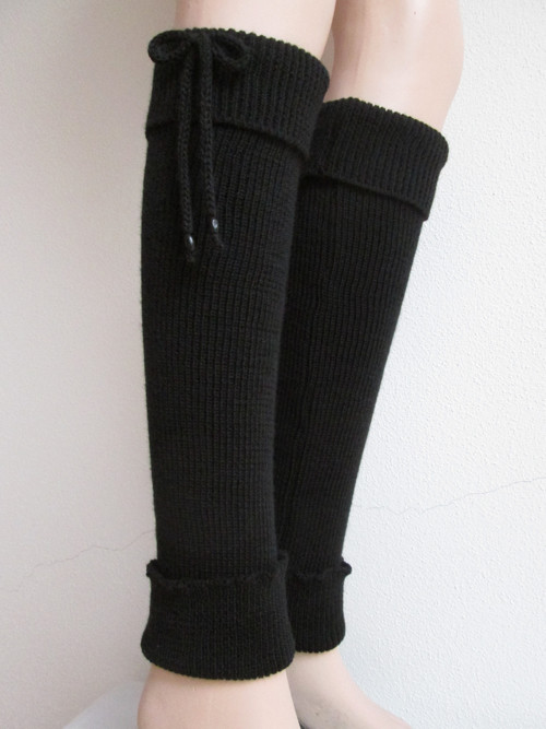 Návleky na nohy - černé s lycrou