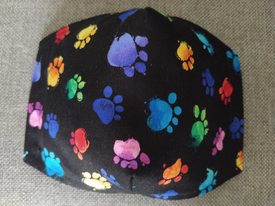 Rouška Designová  Maxi barevné tlapky