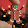 Gingerman, perníkový fimo panáček, brož