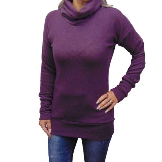 Rolák z pleteniny - barva fialová S - XXL