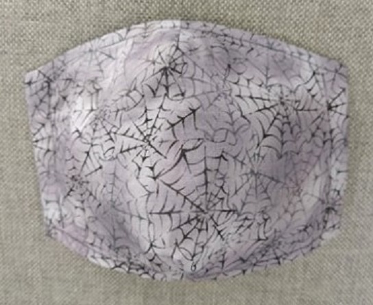 Rouška Designová Pavoučí síť šedá