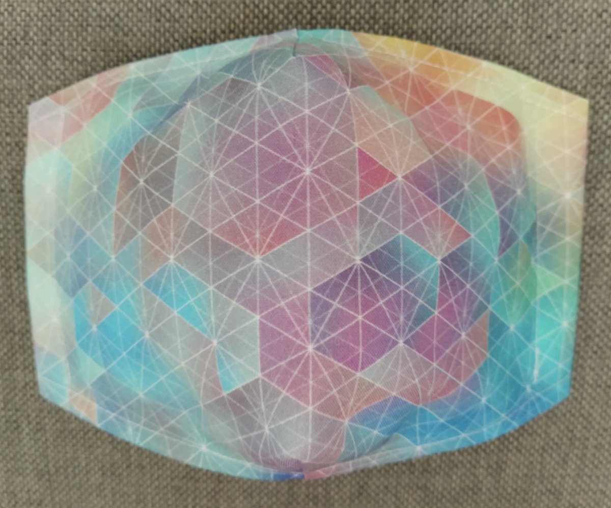 Rouška Designová Brus drahokamu Tyrkys