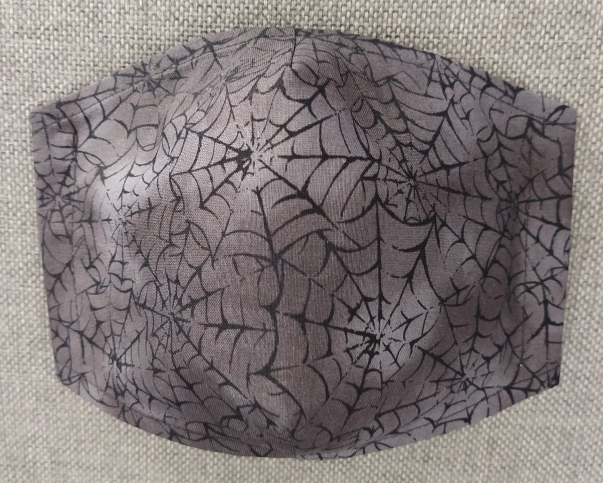 Rouška Designová Pavoučí síť tmavě šedá