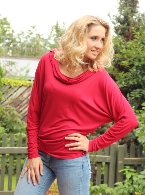 Červená volná tunika 