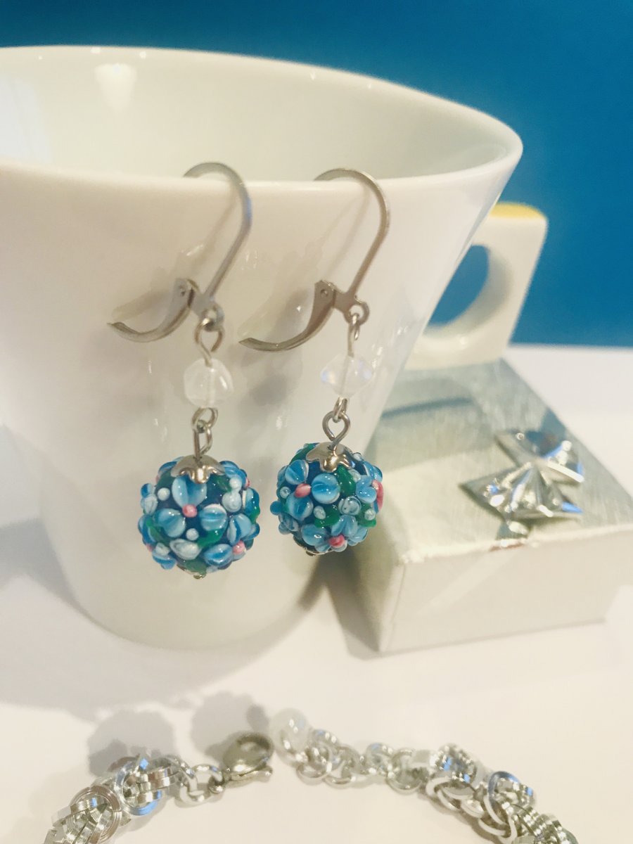 Tyrkys vinutky naušnice 