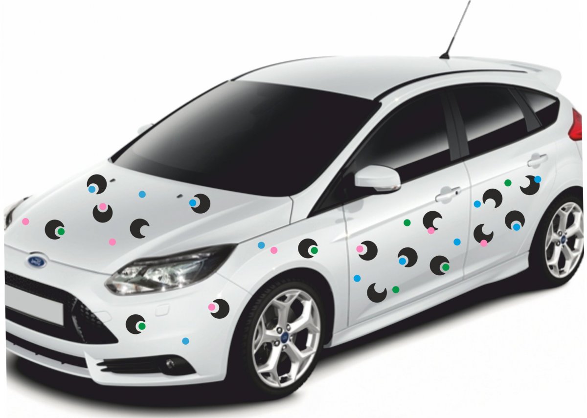 Veselá jízda - samolepky na zeď