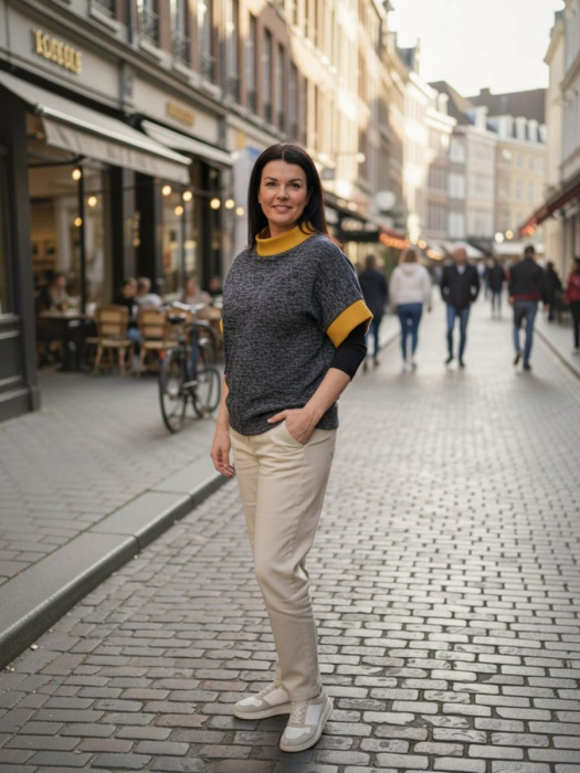 Dámská svetrová mikina melír M/L