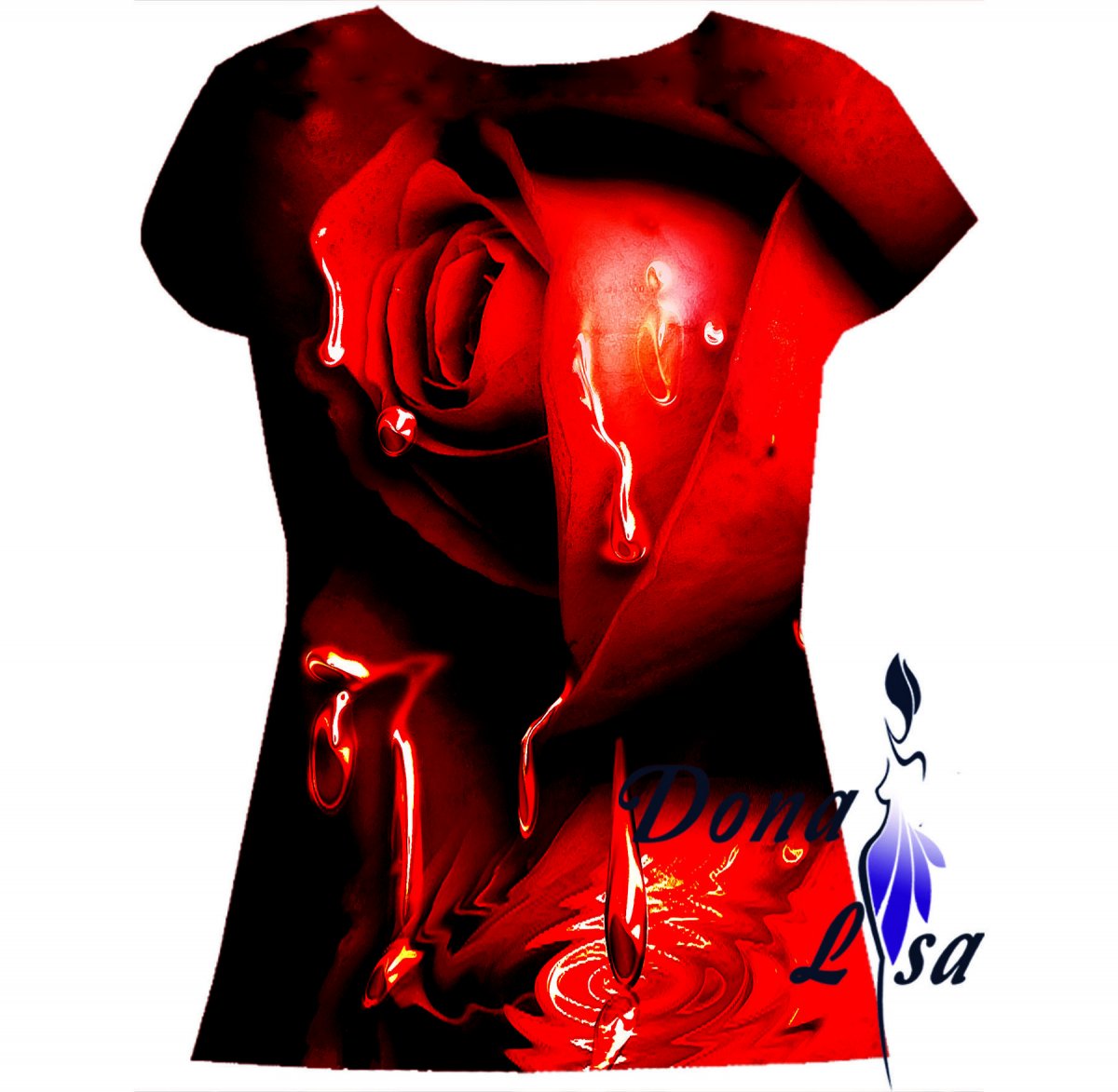 Dámské tričko s ruži Vel.S-M