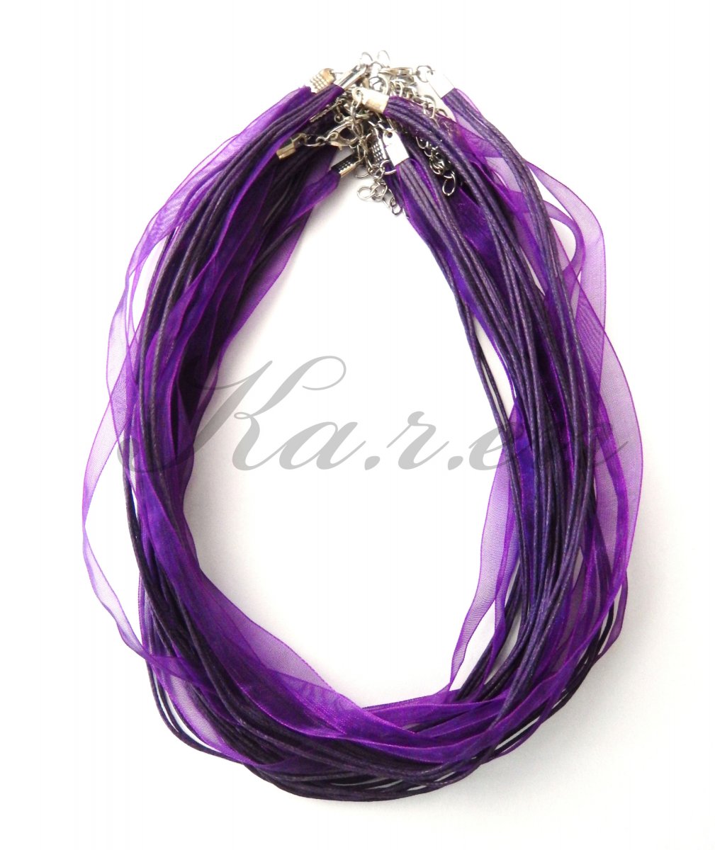 120104 Náhrdelníková šňůrka - Fialová