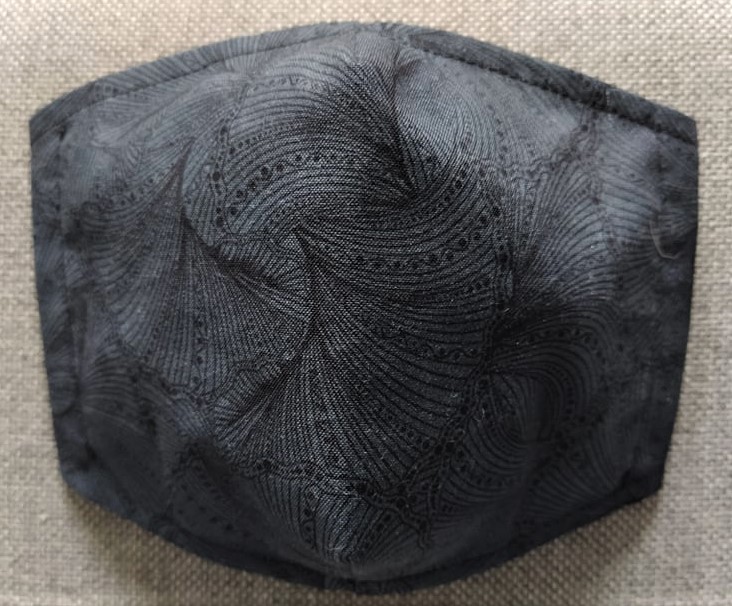 Rouška Designová Černé vějíře