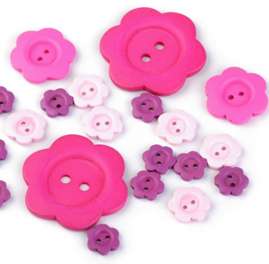 Dřevěné knoflíky - 20 kusů