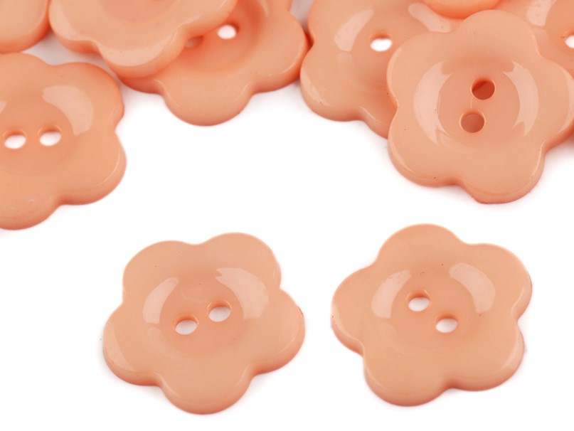 Plastový knoflík 22 mm (2ks) - lososová