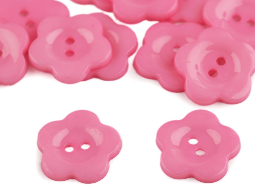 Plastový knoflík 22 mm (2ks) - růžová