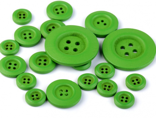 Dřevěné dekorační knoflíky - 20 kusů